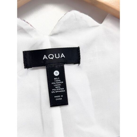 AQUA Tweed Scalloped Crop Top Size Small Lilac Side Zip Closure NWT - Picture 7 of 8